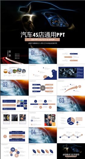 汽车行业4S店通用工作总结汇报PPT