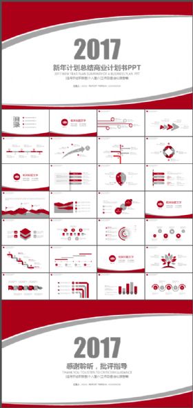 2017工作计划年终总结工作汇报PPT
