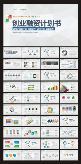 简洁大气商业策划书创业计划项目投资PPT模板