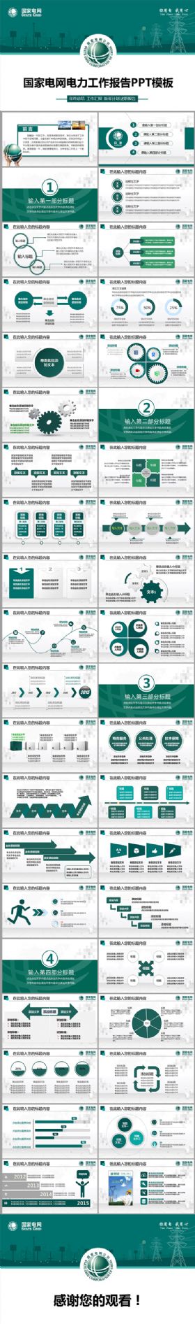 国家电网智能电力通用工作汇报计划ppt模板