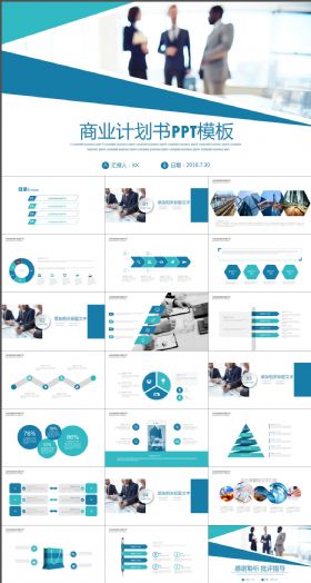 创业商业计划书动态PPT模板