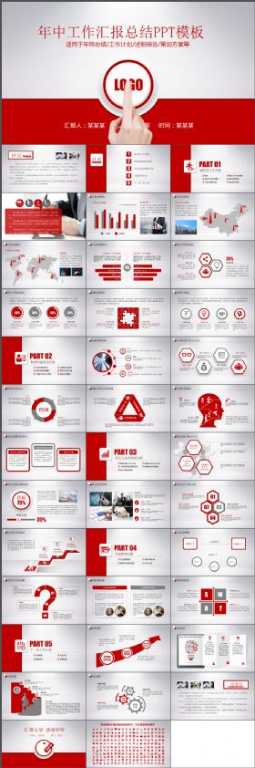 红色大气年终工作汇报总结述职报告策划方案动态PPT模板