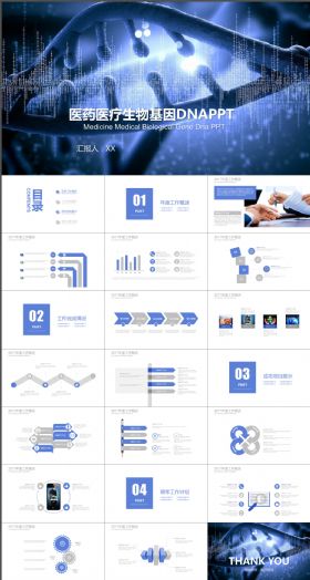 分子结构 医药医疗生物基因DNA PPT