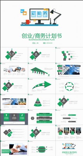 创业商业融资计划书PPT模板