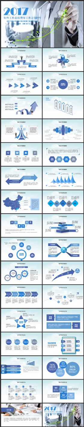 2017工作计划年终总结汇报述职企业介绍通用ppt模板