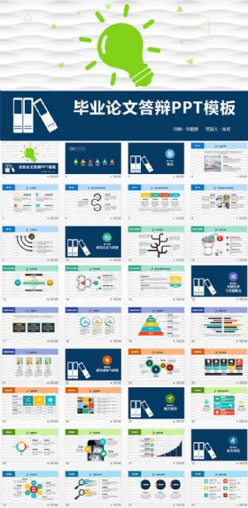 清新简约大学生毕业论文PPT模板