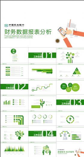 民生银行财务数据报表统计分析PPT模板