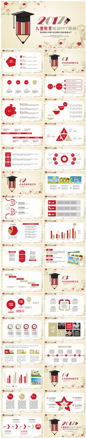 儿童教育培训会议总结汇报教师说课通用PPT模板