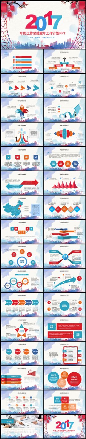 2017工作计划年终总结汇报述职金融互联网企业介绍通用ppt模板