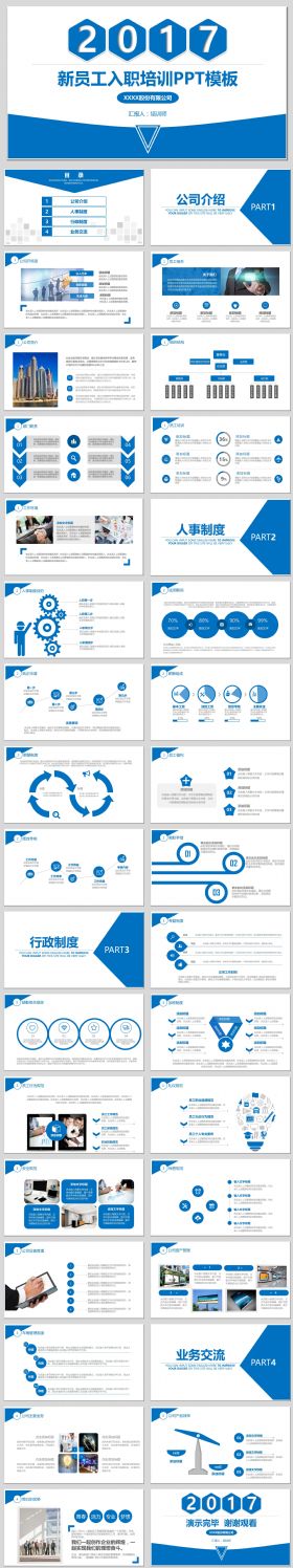 2017新员工入职培训ppt动态演示