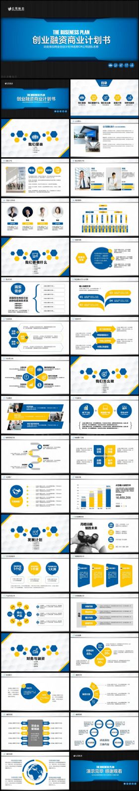 2017大气商业策划书创业计划书项目投资动态PPT模版