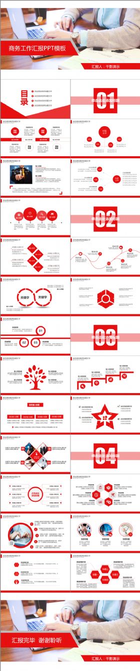 【千影演示】商务工作汇报PPT模板