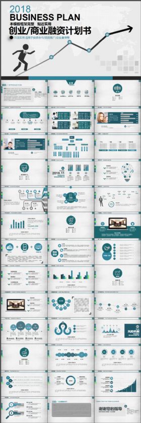 企业商业创业融资策划书动态PPT模板