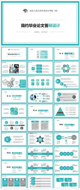简约毕业论文答辩设计ppt模板