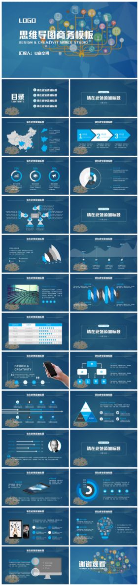 思维导图商务模板