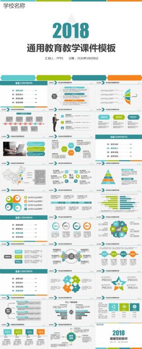 通用教育教学课件PPT模板