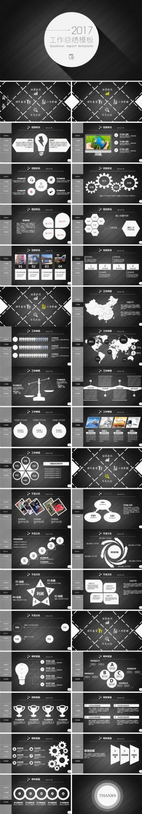 2017年终工作总结ppt模板