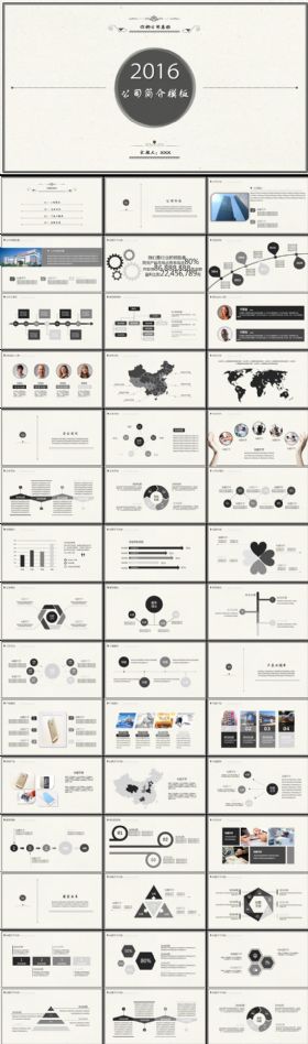 复古风公司简介企业宣传产品介绍PPT模板下载