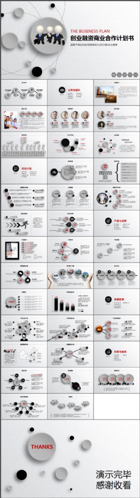 创业融资商业合作计划书动态PPT模板
