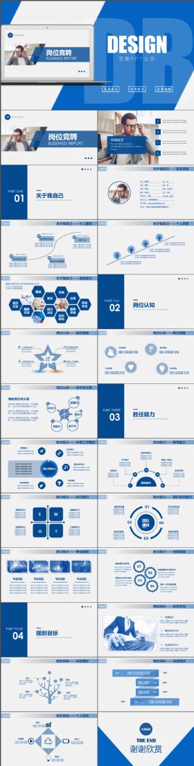 个人简历工作汇报通用PPT模板