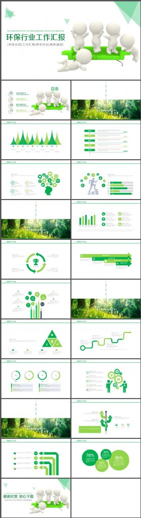 绿色环保行业工作汇报PPT模板