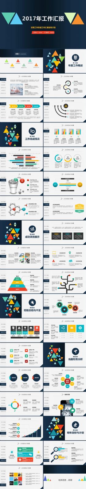 框架完整简约工作总结年终年度工作报告商务汇报述职报告新年工作计划ppt模板