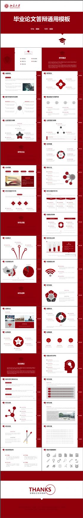 2017红色大气完整框架毕业论文答辩动态ppt模板
