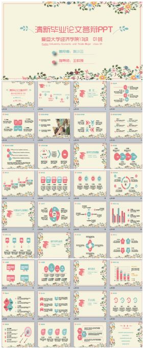 文艺清新毕业论文毕业答辩论文答辩PPT