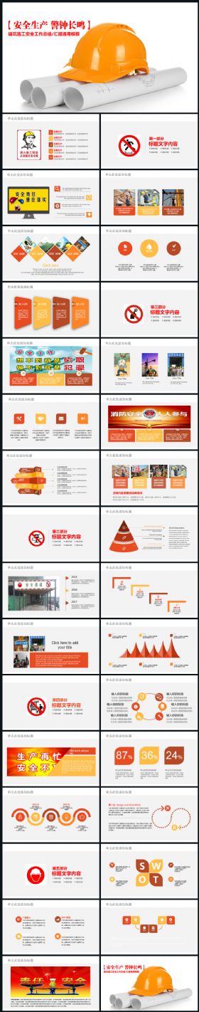 建筑施工安全工作培训教育宣传工作计划总结通用PPT