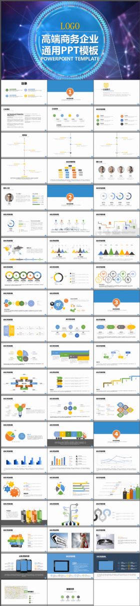 高端商务企业简介科技创新商业计划书PPT模板