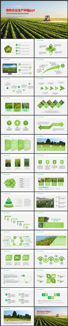 农业 农业科技 农业种植 农业机械化 粮食ppt模板