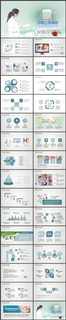 牙科牙医牙齿护理PPT模板