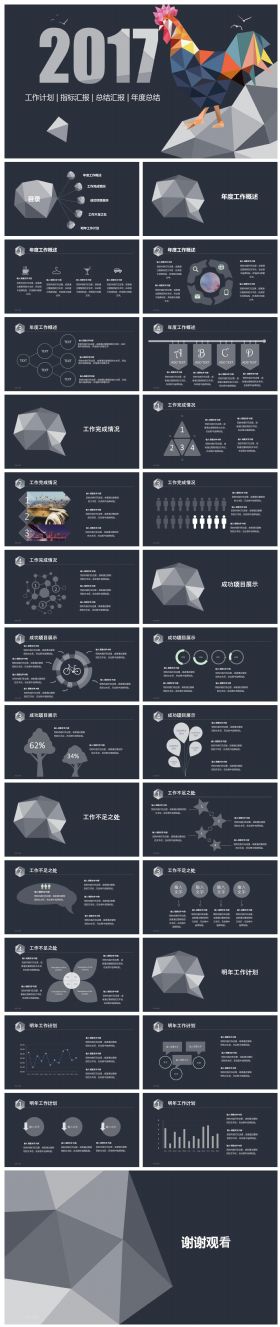 创意鸡年企业工作总结计划汇报