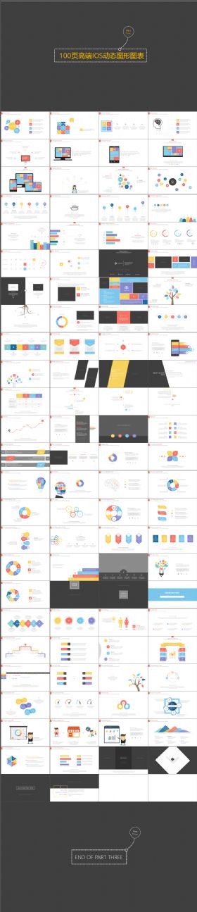 欧美高端100页IOS动态图形图表