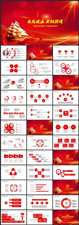 2017工作计划党政企业工作计划总结汇报述职通用PPT模板