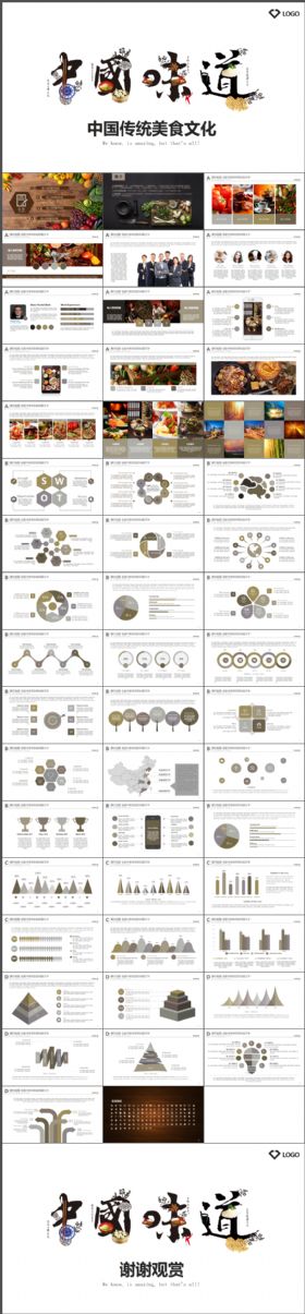 中国味道餐饮美食宣传介绍动态PPT模板