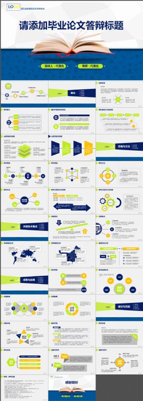 教育培训课件论文答辩通用PPT模板