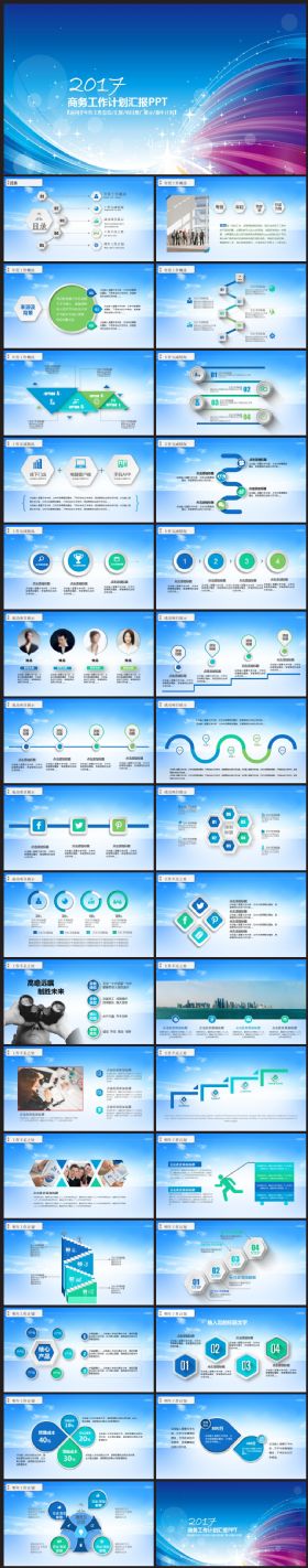 商务工作总结计划汇报PPT