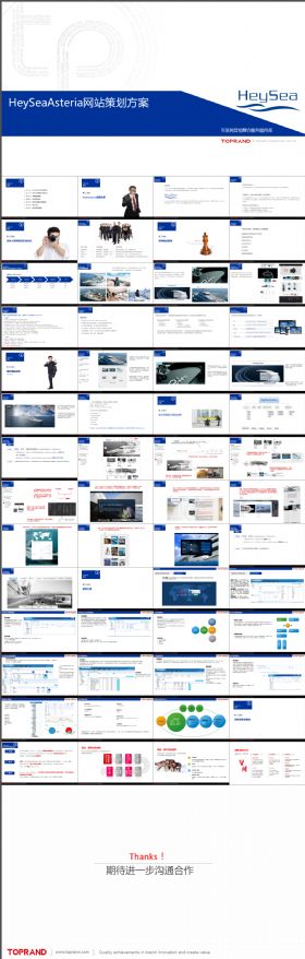 HeySeaAsteria网站策划方案互联网行业网站建设前期规划PPT