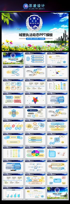 城管城市管理总结报告PPT模板