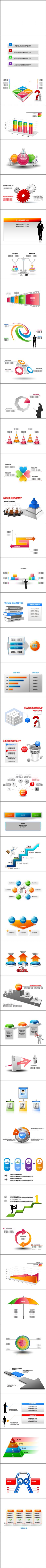 50页图表素材动态模板【颜色可调】