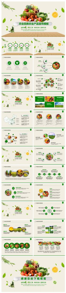 生态农业招商农产品PPT模板