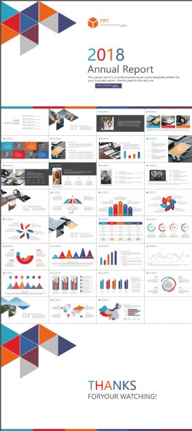 Annual Report国际范英文PPT简洁风格参考模板