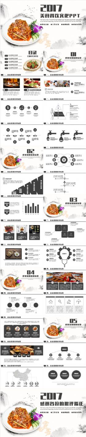 美食餐饮酒店餐厅策划工作汇报工作计划总结PPT动态模板