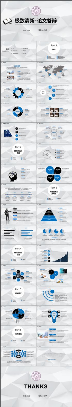 创意风格毕业论文答辩PPT模板