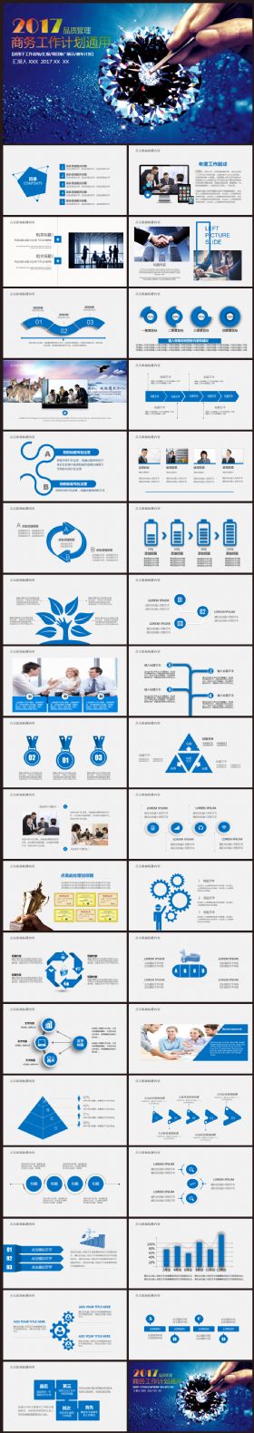 商务工作总结汇报2017工作计划新员工入职培训PPT1