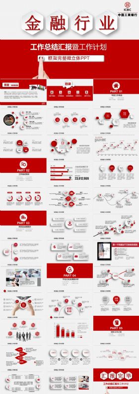 金融行业工作总结工作汇报通用PPT模板