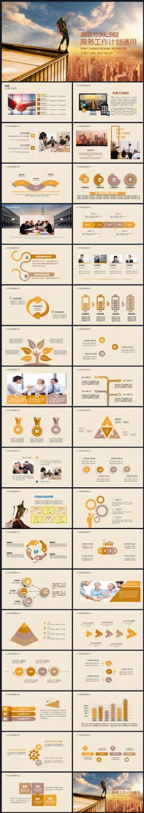 工作总结汇报述职融资2017工作计划训PPT