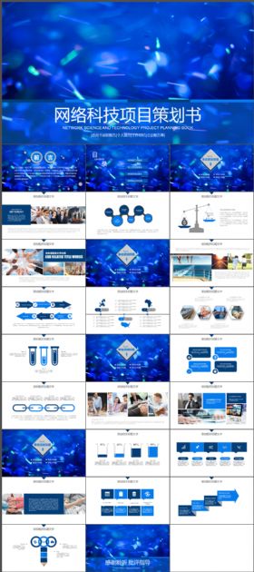 清爽简洁网络科技项目商务策划书PPT模板