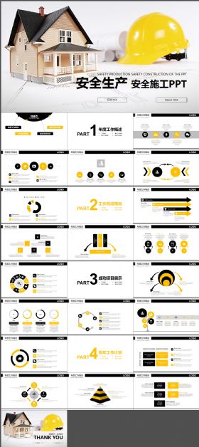 地产开发 安全生产 安全施工PPT模板